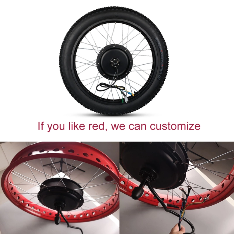 Kunray 72FAT-S 72FAT-C 72V 3000W Electric Fat Bike Rear Wheel Motor 20in 26in Hub Motor Ebike Conversion Kit