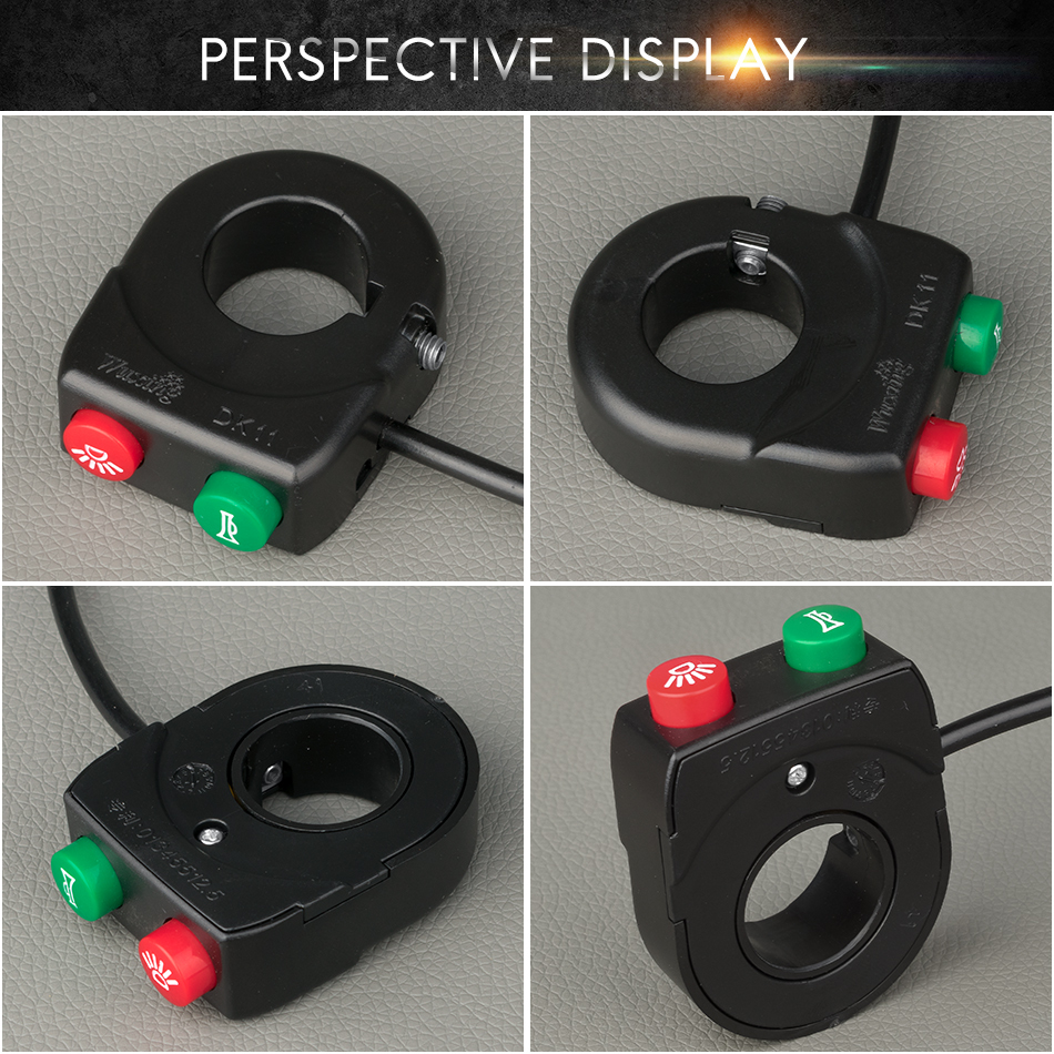 Wuxing QD139 12V-80V Electric Bicycle Headlight Horn Speaker with Switch Ebike Conversion Accessories