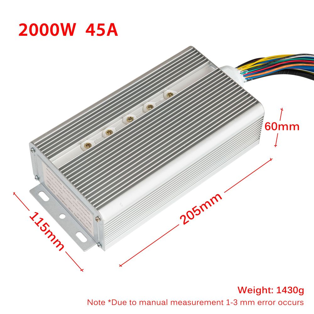 Kunray 24Mos 48V-72V 2000W 3000W 45A 50A Ebike Brushless Motor Controller Electric Scooter Accessories
