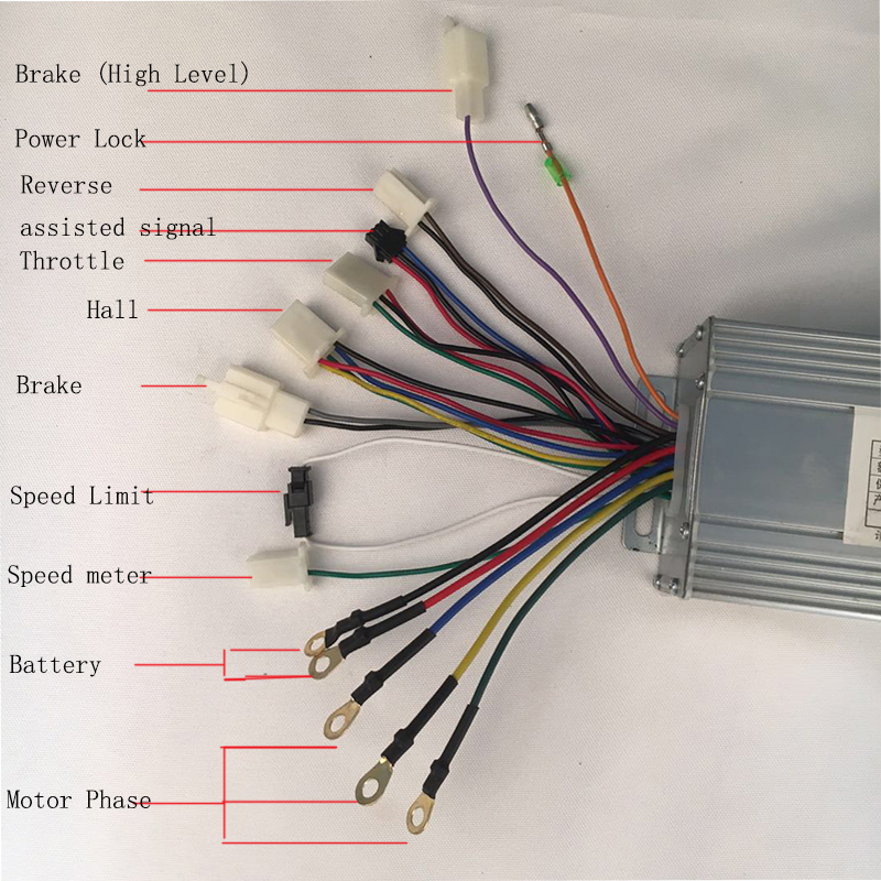 UNITE BC3750 48V 60V 350W 500W 750W Brushless Controller for Electric Bike Motorcycle E-Tricycle