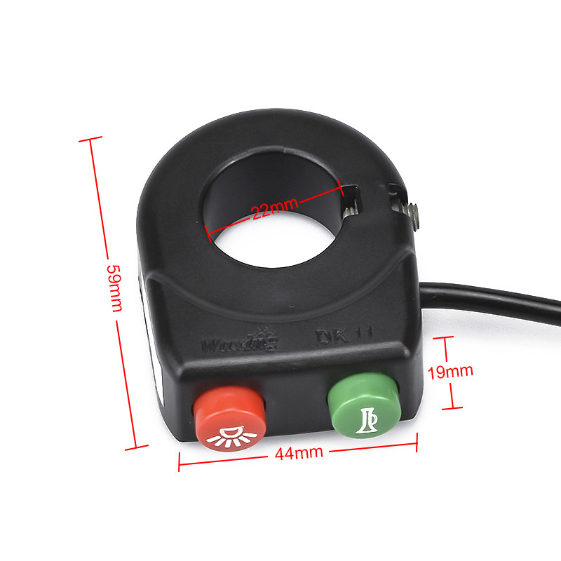 Wuxing QD139 12V-80V Electric Bicycle Headlight Horn Speaker with Switch Ebike Conversion Accessories