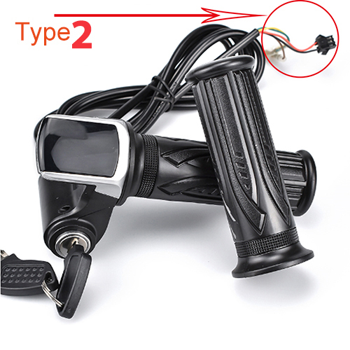 Wuxing 122DX 122DX-ONOFF 24V 36V 48V Twist Throttle with LCD Display Lock Key for Electric Bike Scooter
