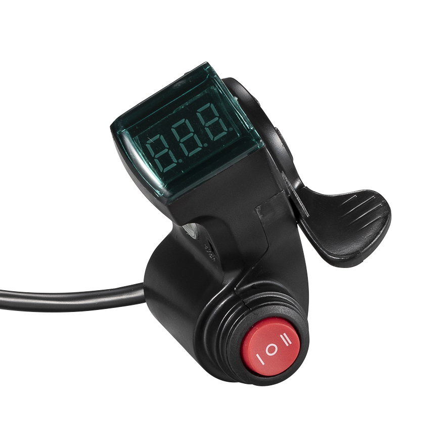 Kunray QMD006 12V-96V Universal Thumb Throttle with Battery Indicator 3-Speed for Electric Bike Scooter Accessories