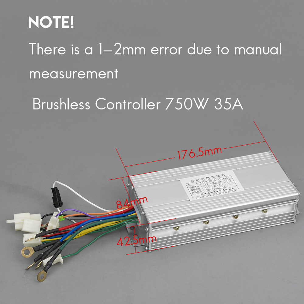 UNITE BC3750 48V 60V 350W 500W 750W Brushless Controller for Electric Bike Motorcycle E-Tricycle