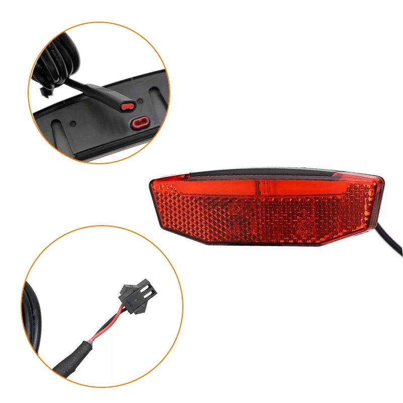 Kunray DK336/2-3 Headlight Front Rear Warning Lights with Switch 24-48V E-bike Scooter Accessories