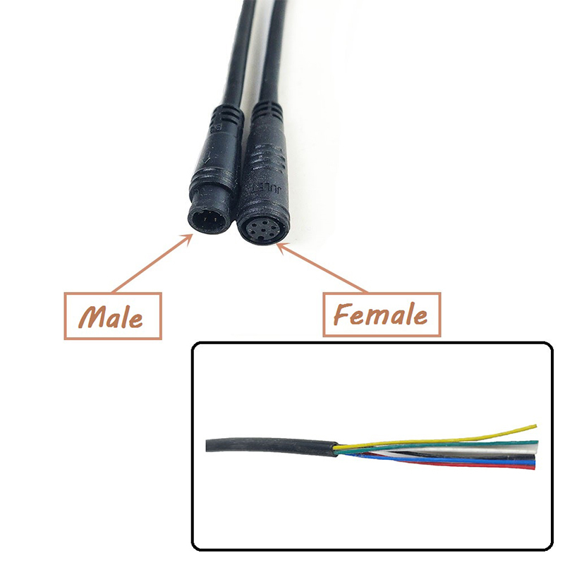 Julet 2/3/4/5/6 Pin Waterproof Cable Connector for EBike Light Throttle Brake Display Ebike Parts Extend