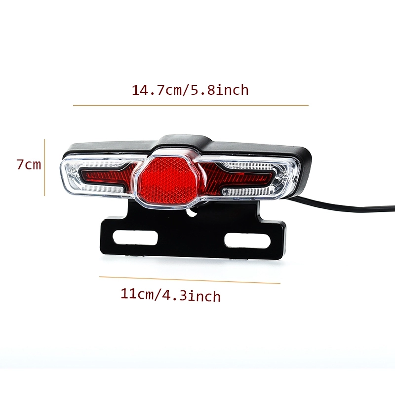 Kunray DK336/2-3 Headlight Front Rear Warning Lights with Switch 24-48V E-bike Scooter Accessories