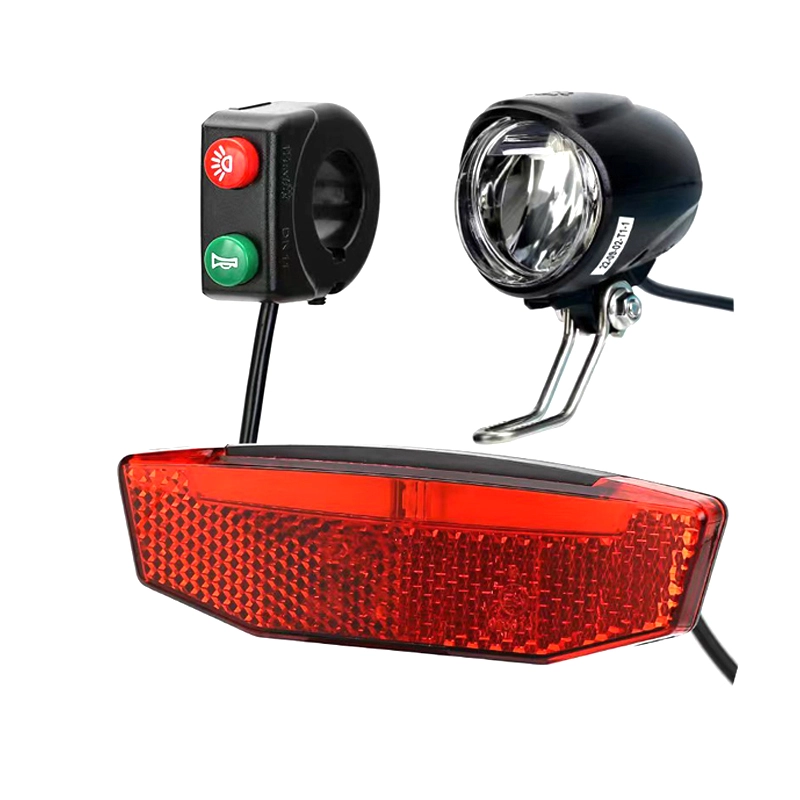 Kunray DK336/2-3 Headlight Front Rear Warning Lights with Switch 24-48V E-bike Scooter Accessories