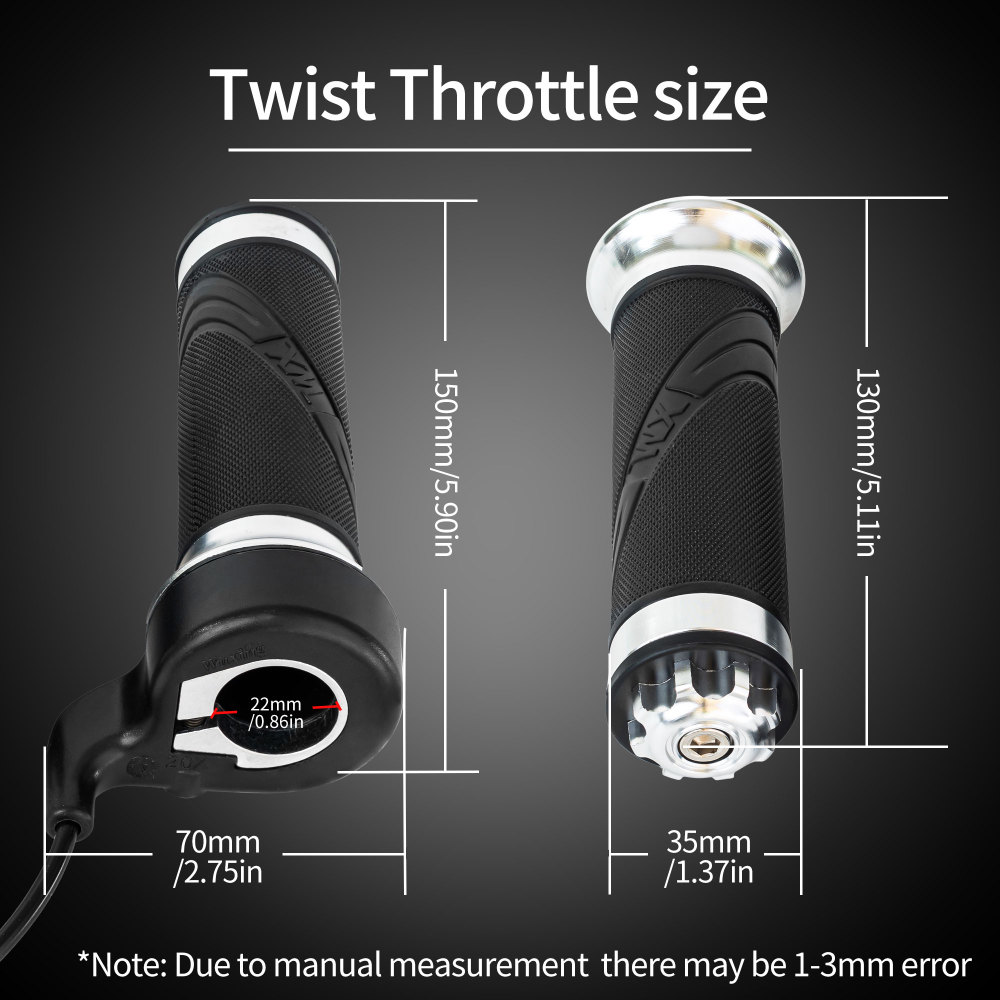 Wuxing 20X 12-96V Universal High Quality Alloy Handlebar Ebike E-scooter Twist Throttle Accelerator