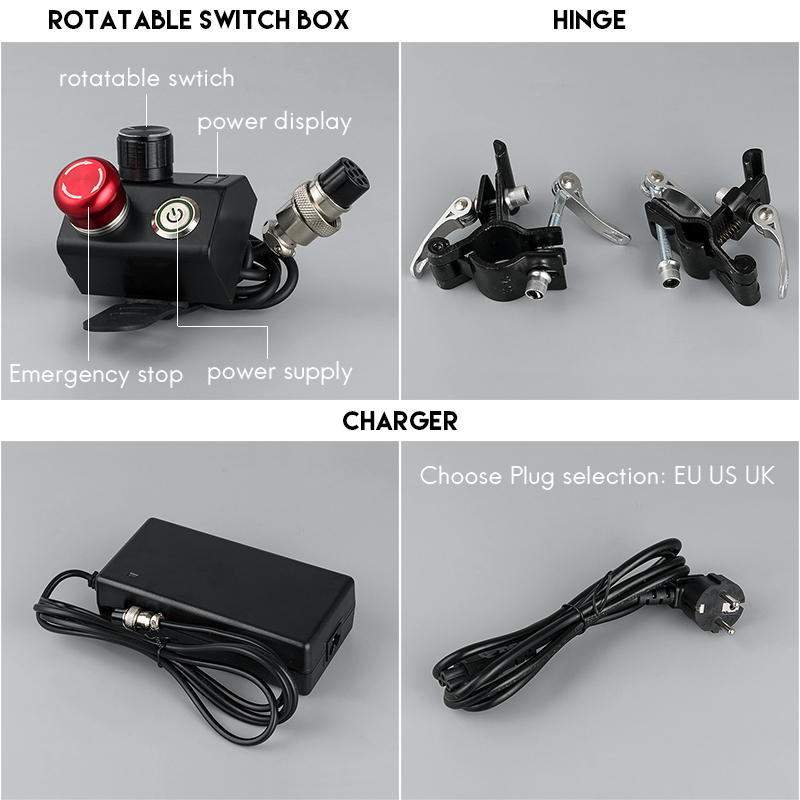 Kunray JQ-B2 24V 250W 8INCH Wheelchair Power Assisted Brushless Gear Motor Intelligent Conversion Kit
