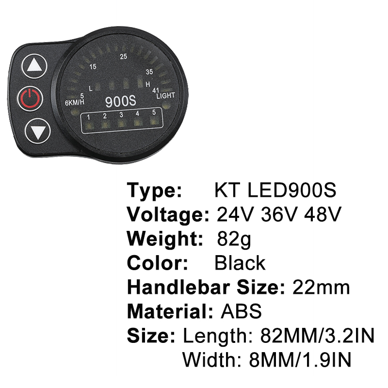 Kunteng LED-880/900S 24-48V Ebike LED Display for KT Controller Ebike Conversion Kit