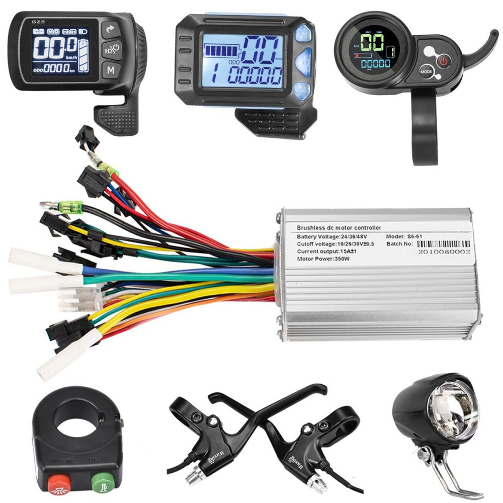 Kunray S6-61 24V 36V 48V 250W-500W Ebike Controller Kit LCD Display with Thumb Throttle Ebike Accessories