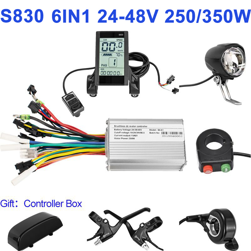 Kunray S6-61 S9-61 24-48V 250/350/500W BLDC Controller Kit with LCD Display Ebike Accessories