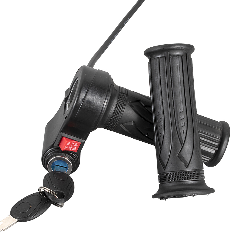 Kunray TJ00310-04 12V-96V Twist Throttle with Key Lock LCD Display for Electric Scooter Ebike