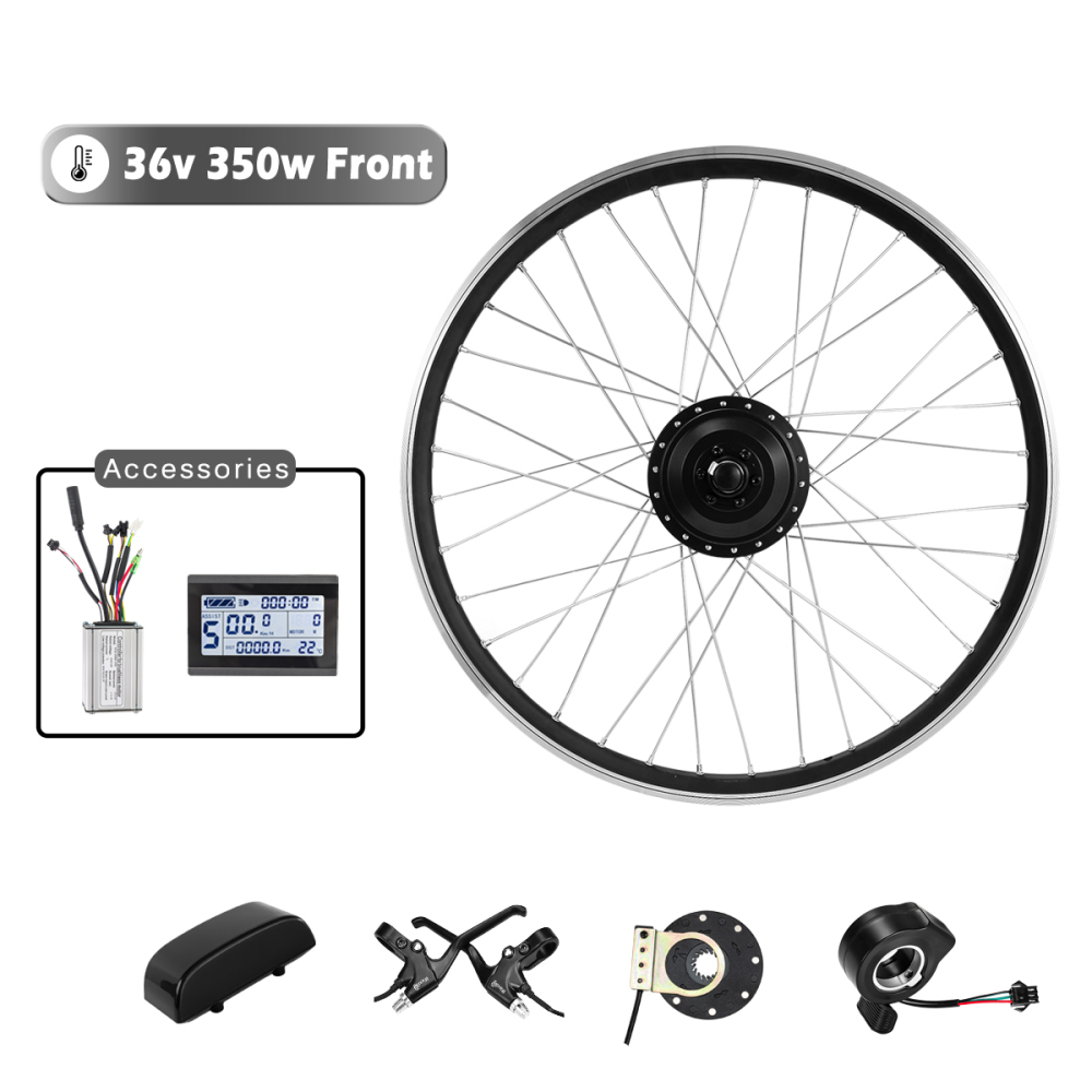 Kunray 36V 48V 250W 350W Ebike Motor Wheel Front Rear with KT LCD3 Display Ebike Conversion Kit