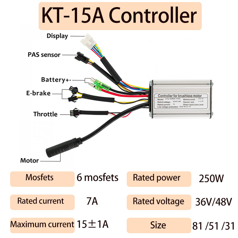 Kunray 36V 48V 250W 350W Ebike Motor Wheel Front Rear with KT LCD3 Display Ebike Conversion Kit