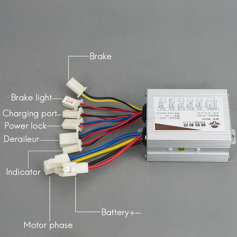KUNRAY MY1018 Brushed DC Motor 24V 36V 450W Gear Motor for Electric Bike Conversion Kit E-Scooter Motor Kit