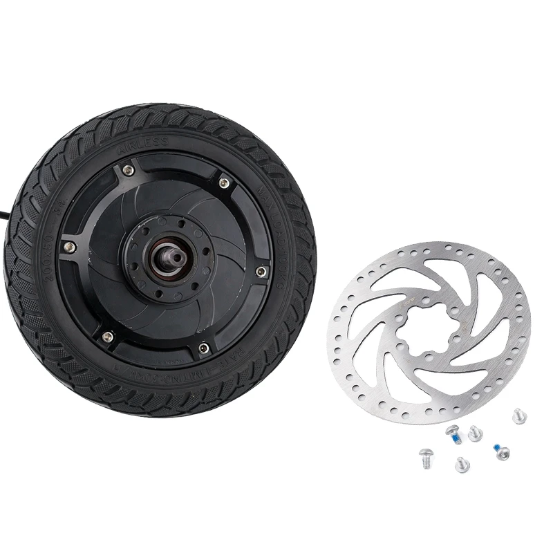 KUNRAY 8inch Scootet Motor Wheel 24V 36V 48V 500W 350W Brushless Controller with LCD Display for Scooter Motot Kit Disc Brake