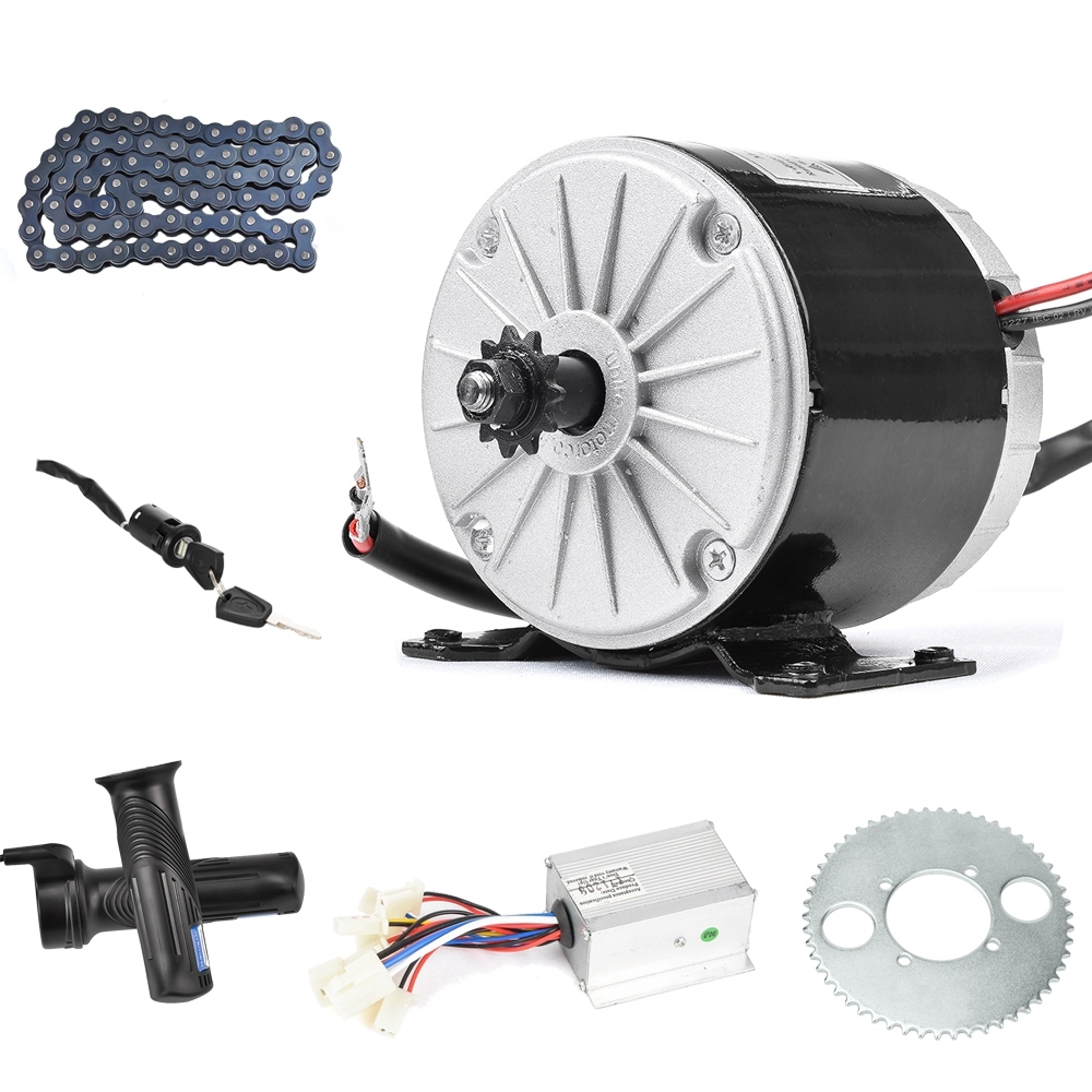 KUNRAY MY1016 Brushed Motor 24V 36V 350W with Controller E-Bike Conversion Kit  Electric Scooter Mini Motorcycle Motor Kit