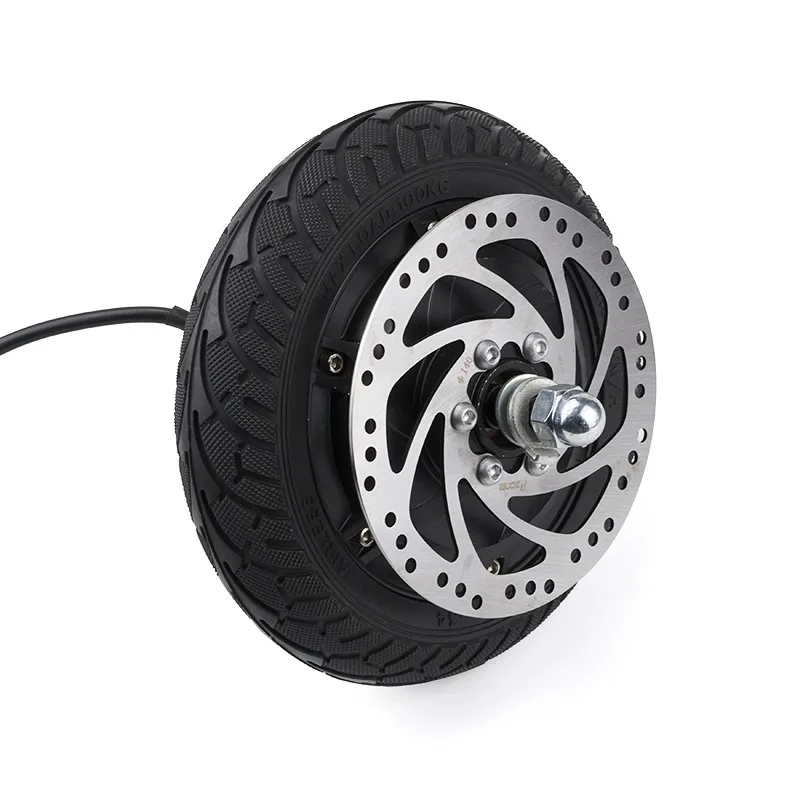 KUNRAY 8inch Scootet Motor Wheel 24V 36V 48V 500W 350W Brushless Controller with LCD Display for Scooter Motot Kit Disc Brake