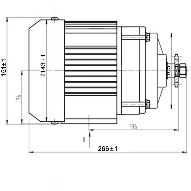 UNIT BM1418ZXF 48V 60V 750W 500W Brushless DC Motor for Electric Tricycle Motorcycle ATV Motor Kit