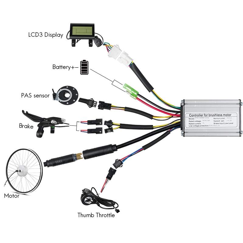 KUNRAY 36V 48V 500W Electric Bike Conversion Kit Rear Front Drive Wheel hub Motor 24in 26in 28in for Ebike Motor Kit
