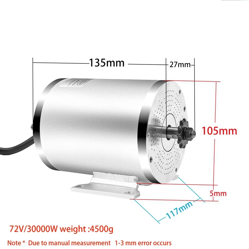 KUNRAY MY1020 48V 60V 72V 3000W 2000W 1000W Brushless Motor High Speed DC Motor for Electric Bike Scooter Go-Karts DIY