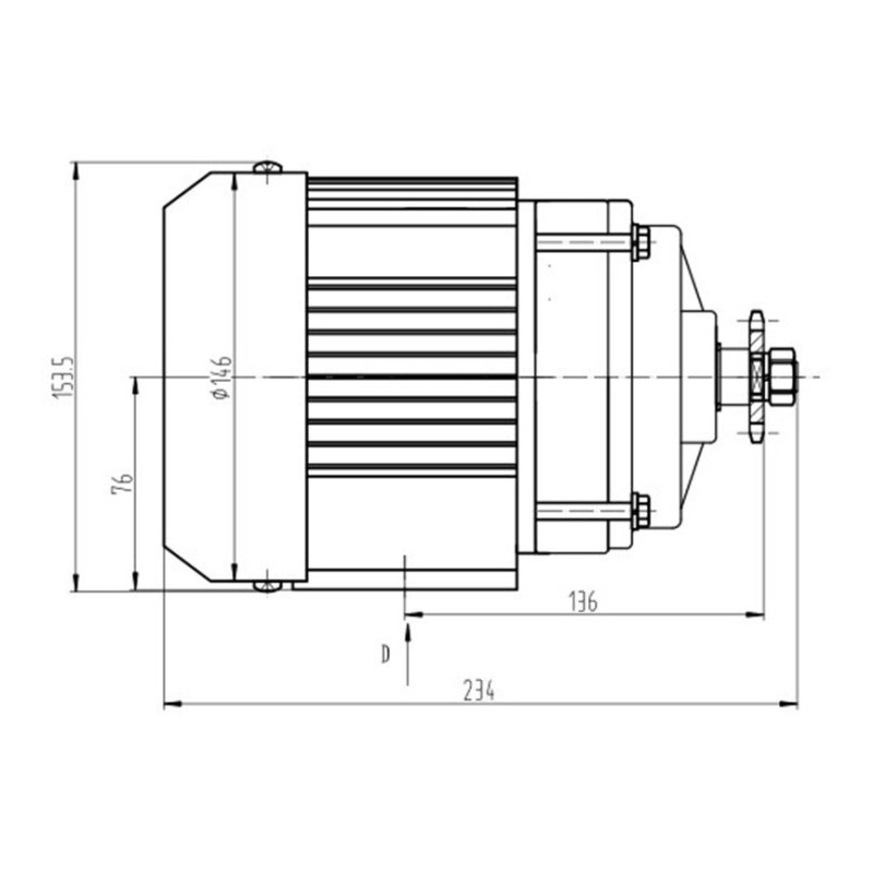 KUNRAY BM1418ZXF 60V 48V 500W Brushless Motor Electric Bike Motorcycle Hub Motor E-Tricycle Motor Kit
