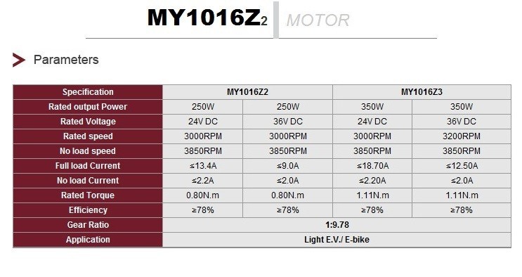 KUNRAY MY1016Z3 Brushed Motor Kit 24V 36V 350W for Electric Bike Conversion Kit  Mini Motorcycle Motor