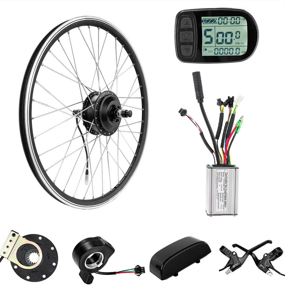 KUNRAY 24V 36V 48V 350W 500W Electric Bike Motor Wheel 20IN 26IN Rear Front  Drive Ebike Conversion Kit Gear Hub Motor