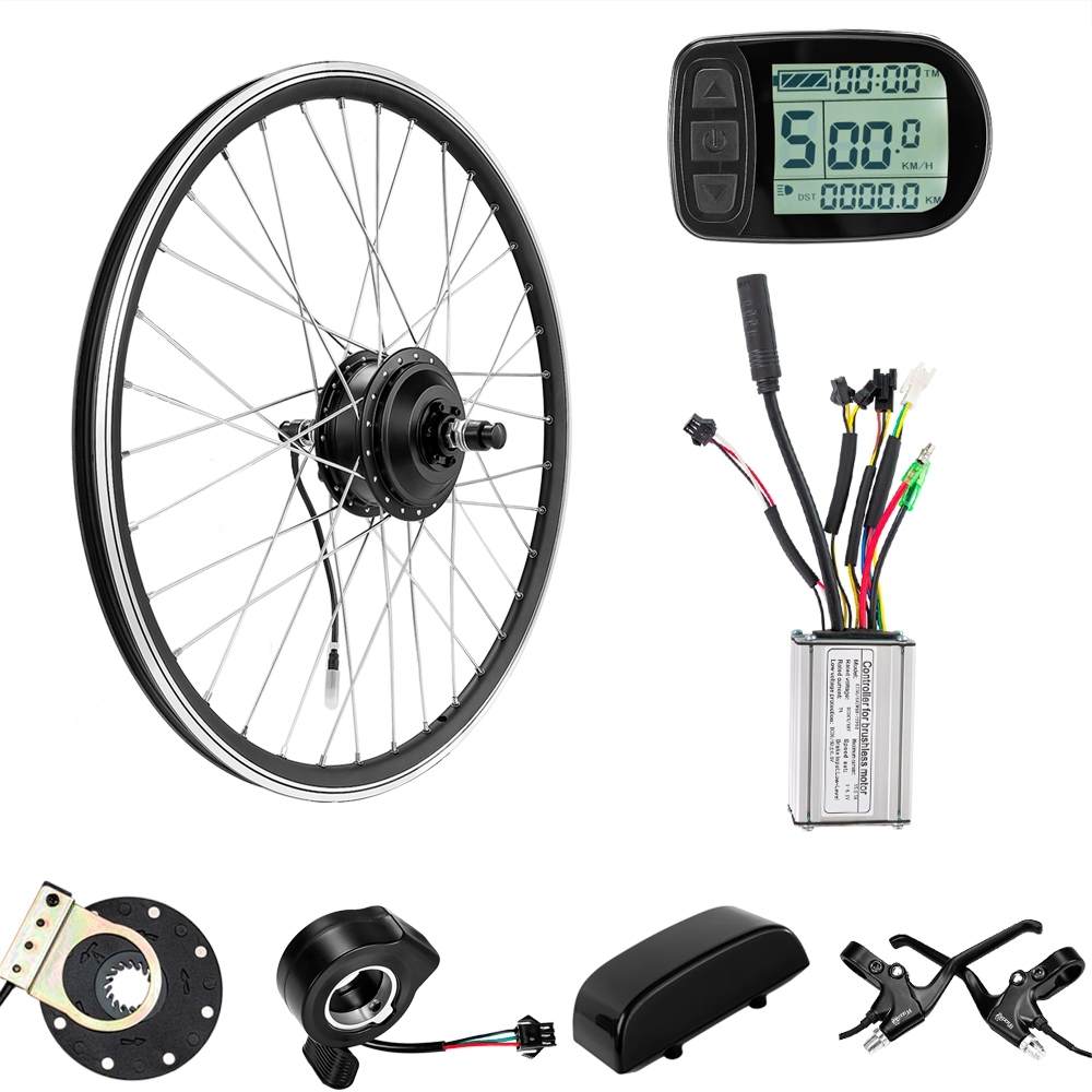 KUNRAY 24V 36V 48V 350W 500W Electric Bike Motor Wheel 20IN 26IN Rear Front Drive Ebike Conversion Kit Gear Hub Motor