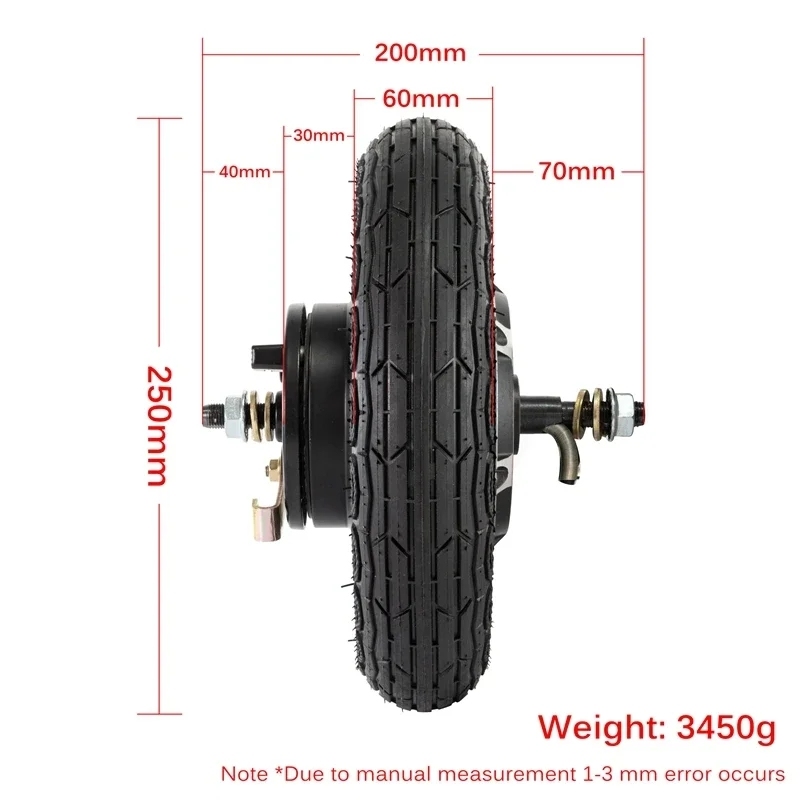 KUNRAY 10inch Scooter Wheel Hub Motor 36V 48V 350W Brushless Motor with LCD Display Electric Scooter Motor Kit