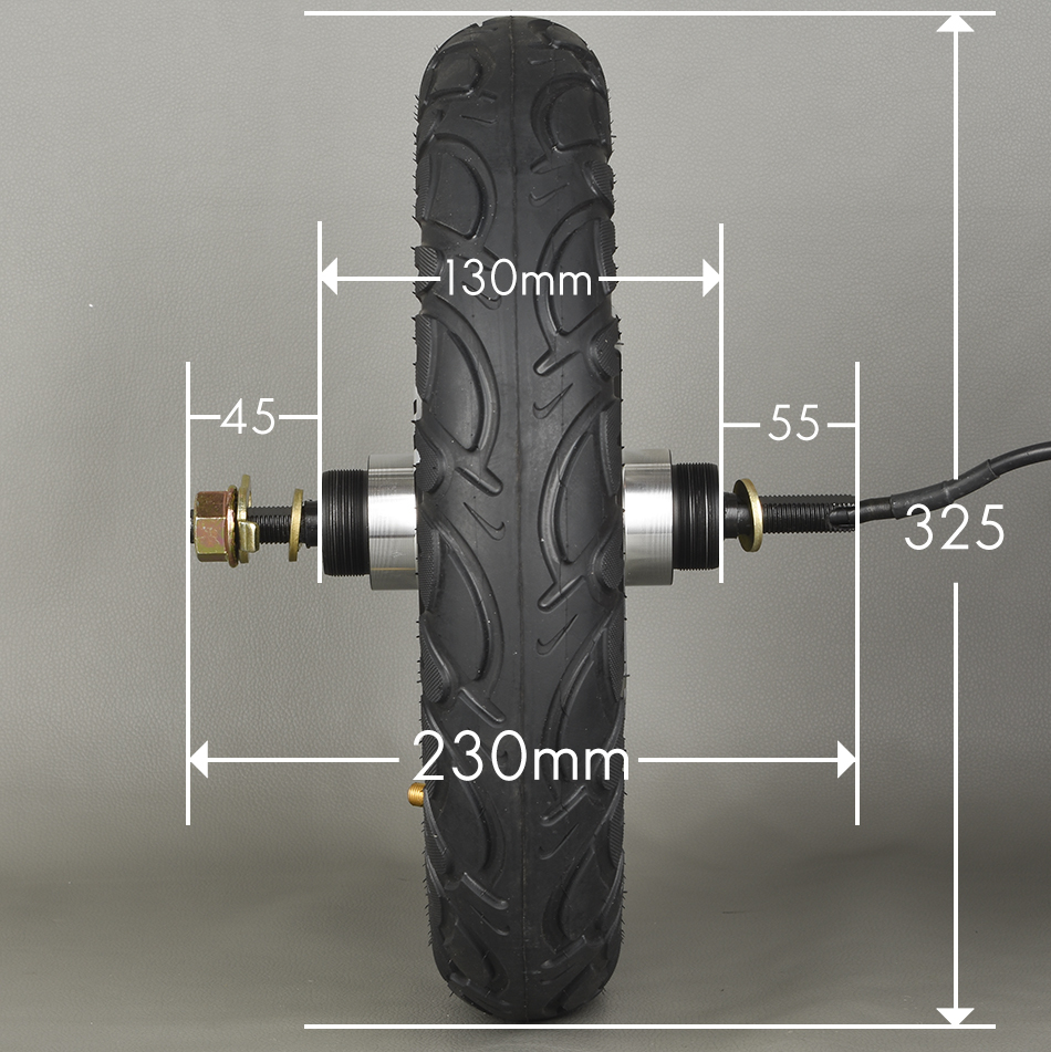 KUNRAY 12inch Scooter Motor Wheel 24V 36V 48V 350W  Brushless Motor with LCD Display for Electric Bike Scooter Motor Kit