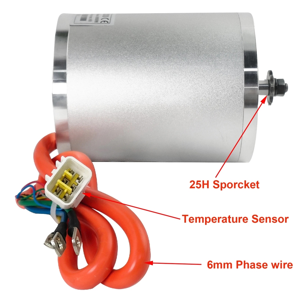 KUNRAY Electric Brushless Motor 48V 72V 3000W 2000W High Speed Motor for Electric Bike E-Scooter E-Motorcycle E-go Karts Motor Kit