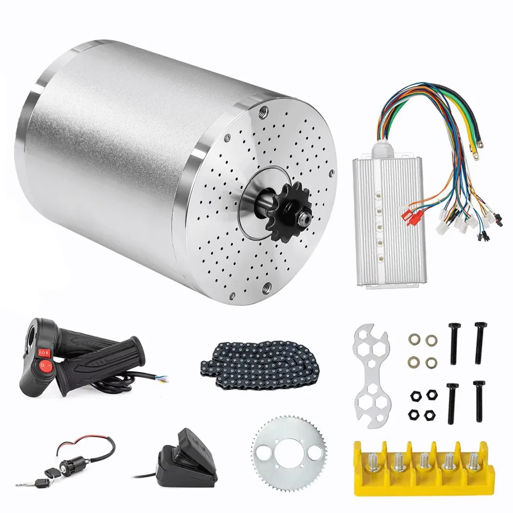 BLDC 72V 3000W Brushless Motor Kit with 24 Mosfet 50A Controller and  Throttle for Electric Scooter E bike Engine Motorcycle DIY Part Conversion  Kit