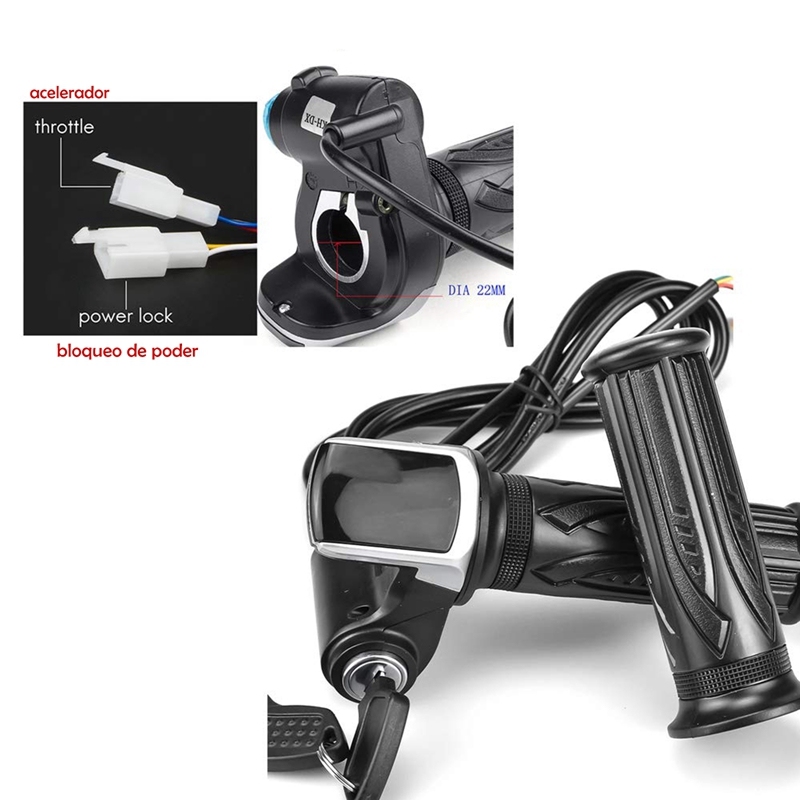 Electric Scooter Motor 48V 2000W Mid Drive Motor DC Brushless Controller 45A with LCD Throttle Grip 3-Speed Switch for Go Kart ATV Electric Bicycle Conversion Kit