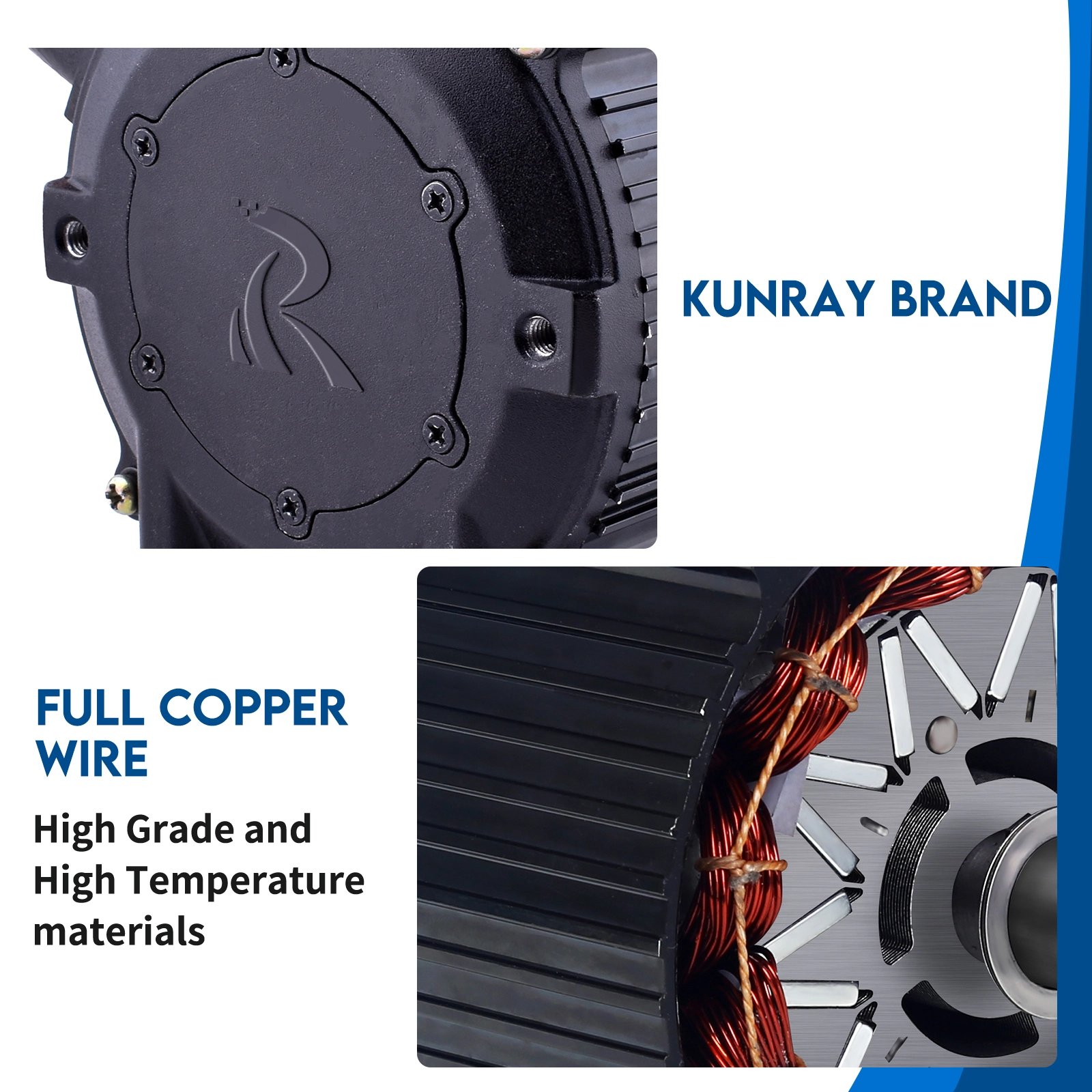 KR5V Kunray 72V 5000W upgrade motor for Razor, electric motorcycle and go-kart