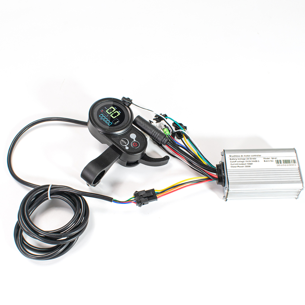 Kunray 250W 350W 500W Brushless Motor Controller and LCD S887 Display Ebike Conversion Kit E-Car E-Scooter Support USB Charging Brushless Controller