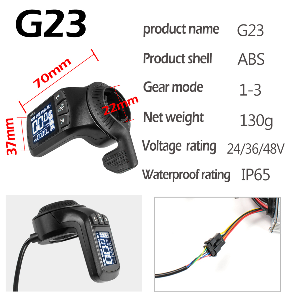 Electric Bike Brushless Controller 25A 15A with LCD Display E-bike Accessories Parts E-Scooter 500W 350W 250W GZ3 Display 24V 36V 48V
