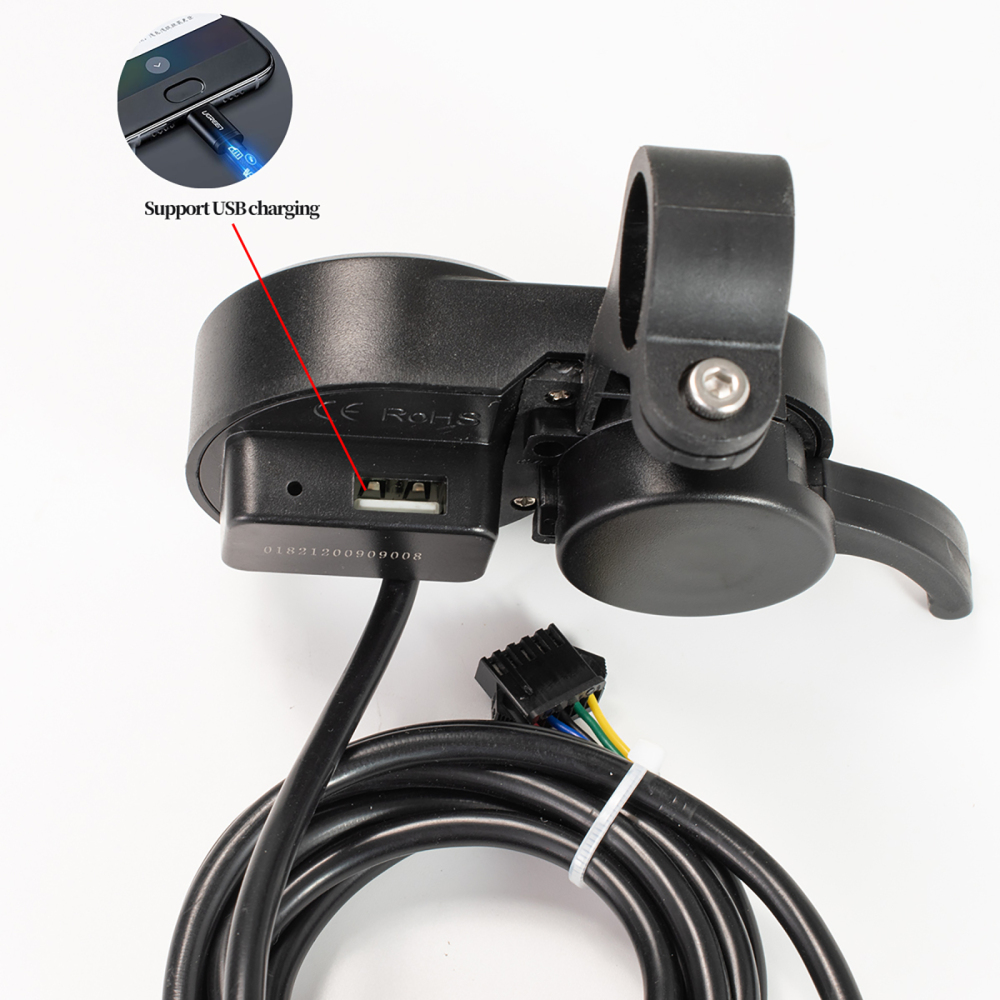 Kunray 250W 350W 500W Brushless Motor Controller and LCD S887 Display Ebike Conversion Kit E-Car E-Scooter Support USB Charging Brushless Controller