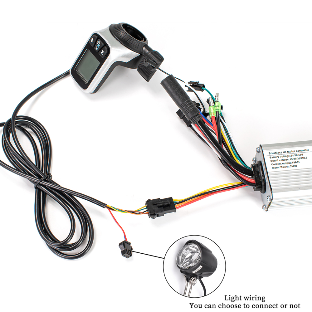 Kunray 124DX Display 24V 36V 48V 250W 350W 500W Ebike Motor Brushless Controller Kit LCD Display Electric Bike E-Scooter Accessories