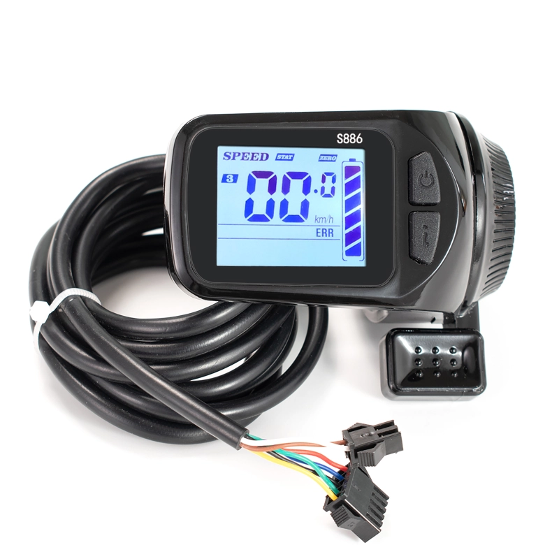 Kunray Display Electric Bicycle Kit 500W 350W 250W Brushless Controller E-Car E-Scooter Accessories with S886 Display Waterproof