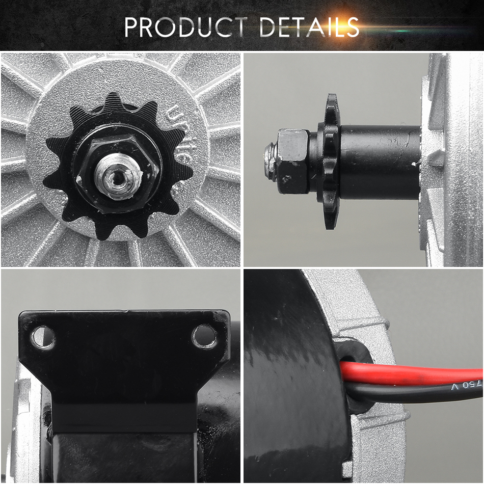 350W MY1016 Brushed Motor 24V/36V Electric Bicycle Scooter Conversion Kit with YK31C Brushed Controller DC Brush Motor E Bike Mini Motorcycle Electric Scooter Go-Karting Simple Kit