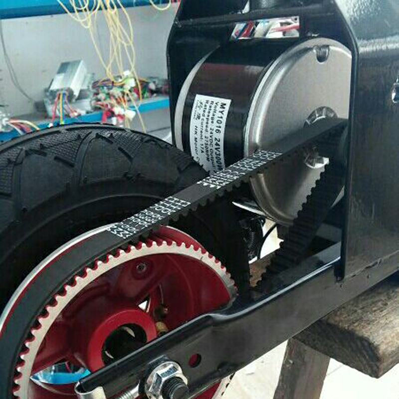 Kunray MY1016 Brushed Motor for Electric Scooter with Belt Pulley High Speed Scooter Engine for Ebike Motor Kits 24V 300W