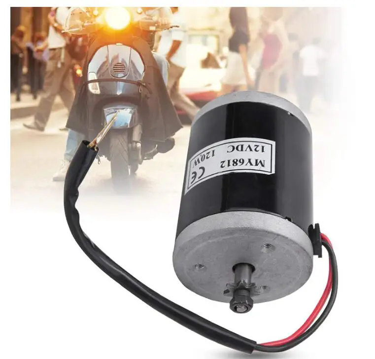 Kunray 100W 150W MY6812 Brushed Motor for Electric Scooter with Sprocket High Speed Engine for Ebike Motor Kits 12V 24V Electric Bike, Electric Scooter, E-Balance Car, Mini-Motorcycle, DIY