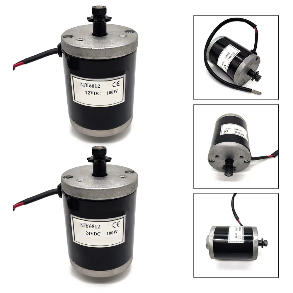 Kunray 100W 150W MY6812 Brushed Motor for Electric Scooter with Sprocket  High Speed Engine for Ebike Motor Kits 12V 24V Electric Bike, Electric