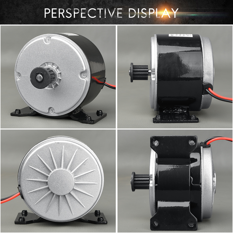 Kunray MY1016 Brushed Motor for Electric Scooter with Belt Pulley High Speed Scooter Engine for Ebike Motor Kits 24V 300W