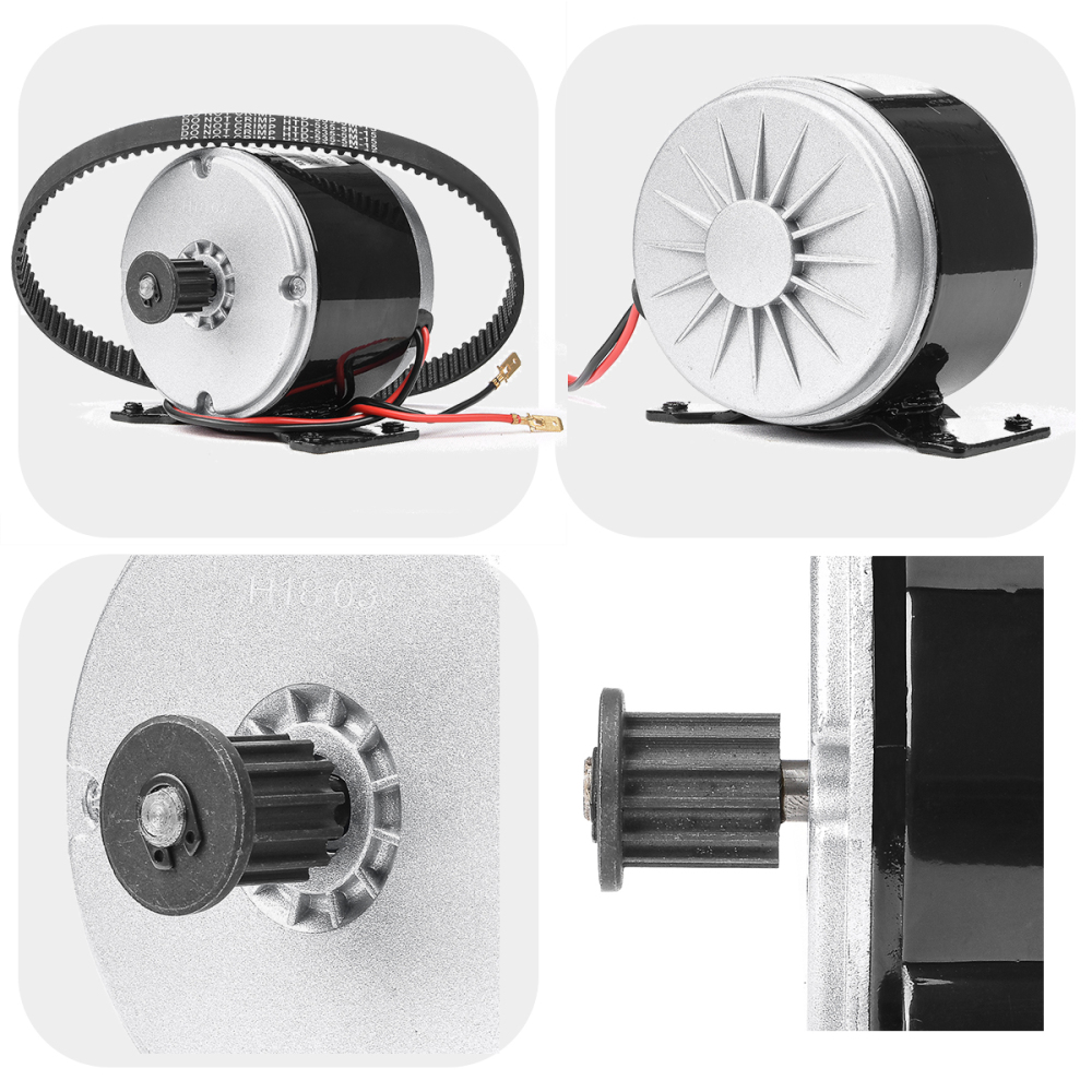 Kunray MY1016 Brushed Motor for Electric Scooter with Belt Pulley High Speed Scooter Engine for Ebike Motor Kits 24V 300W
