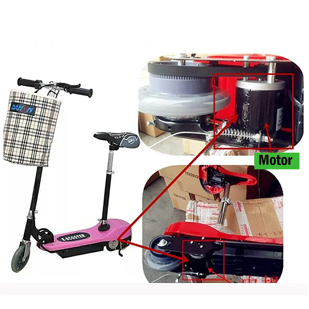 Kunray 100W 150W MY6812 Brushed Motor for Electric Scooter with Sprocket High Speed Engine for Ebike Motor Kits 12V 24V Electric Bike, Electric Scooter, E-Balance Car, Mini-Motorcycle, DIY