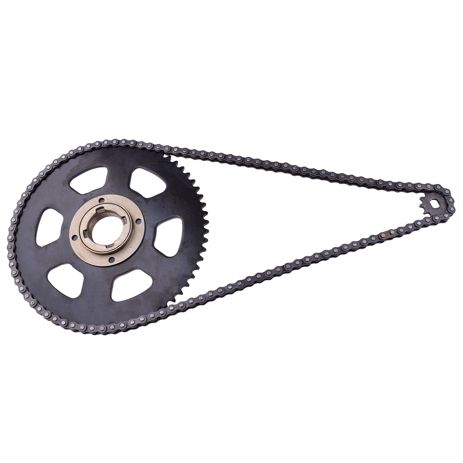 thumbnail image 2 of Bike Sprocket Chain Set - 22T Rear Freewheel + 13T Sprocket + 38 Link Chain For Modifications 2 of 5